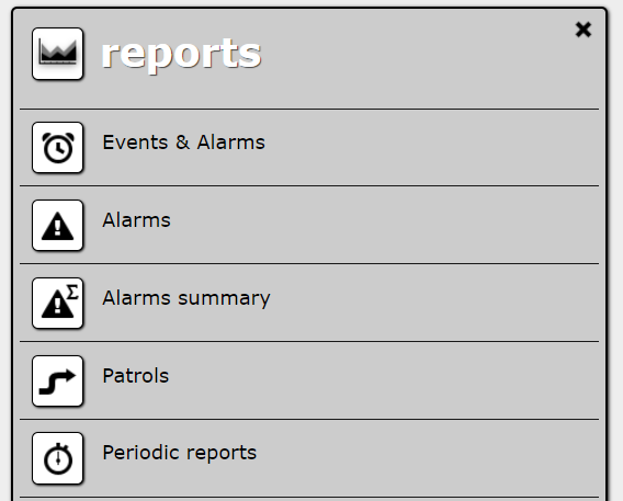 Reports panel